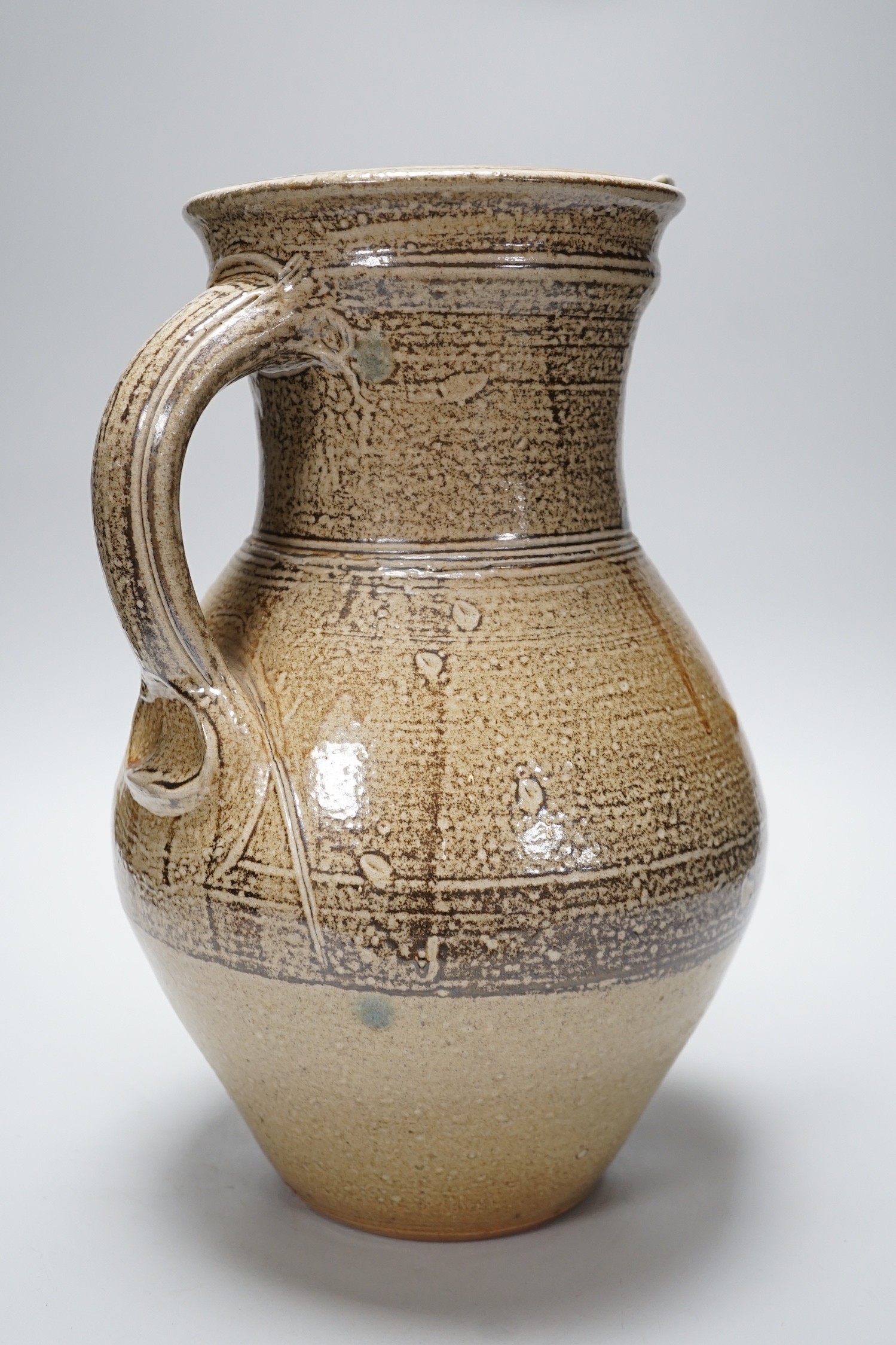 A large Michael Casson studio pottery jug, 35cms high